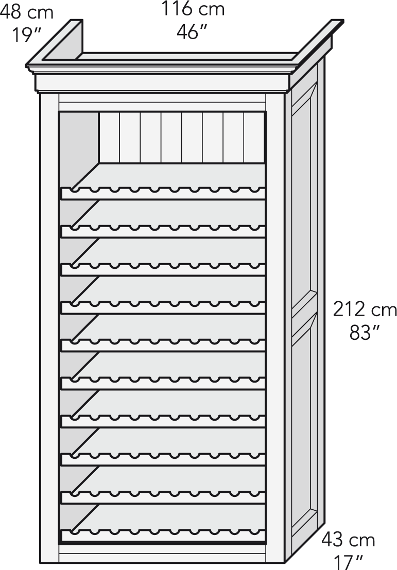 Mueble estantes vino