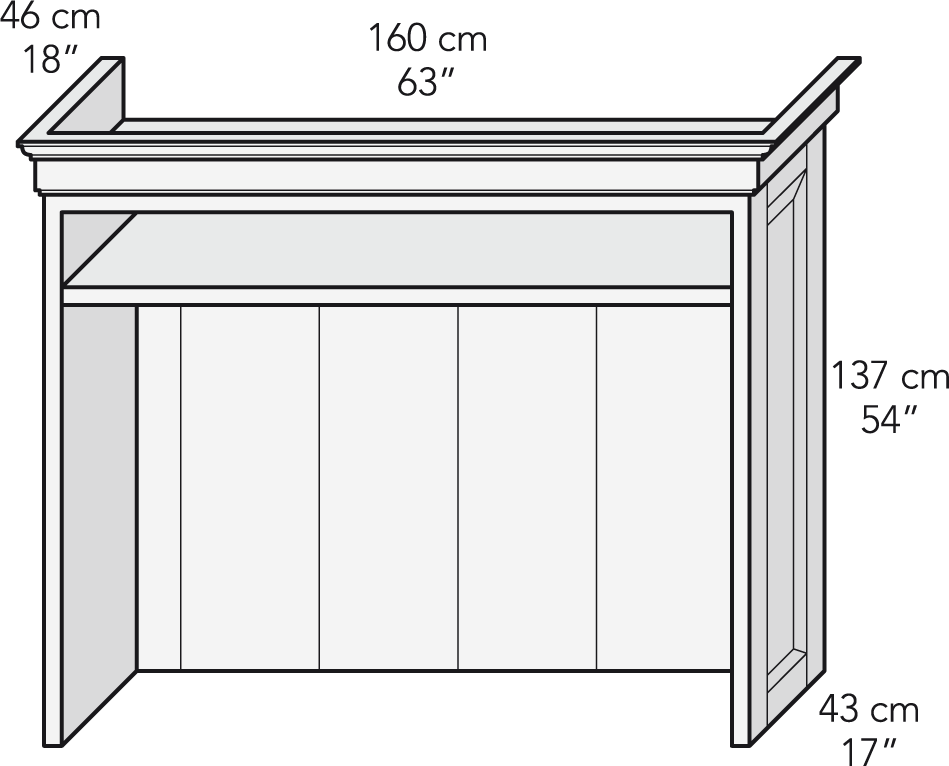 Módulo altillo TV 160 cm