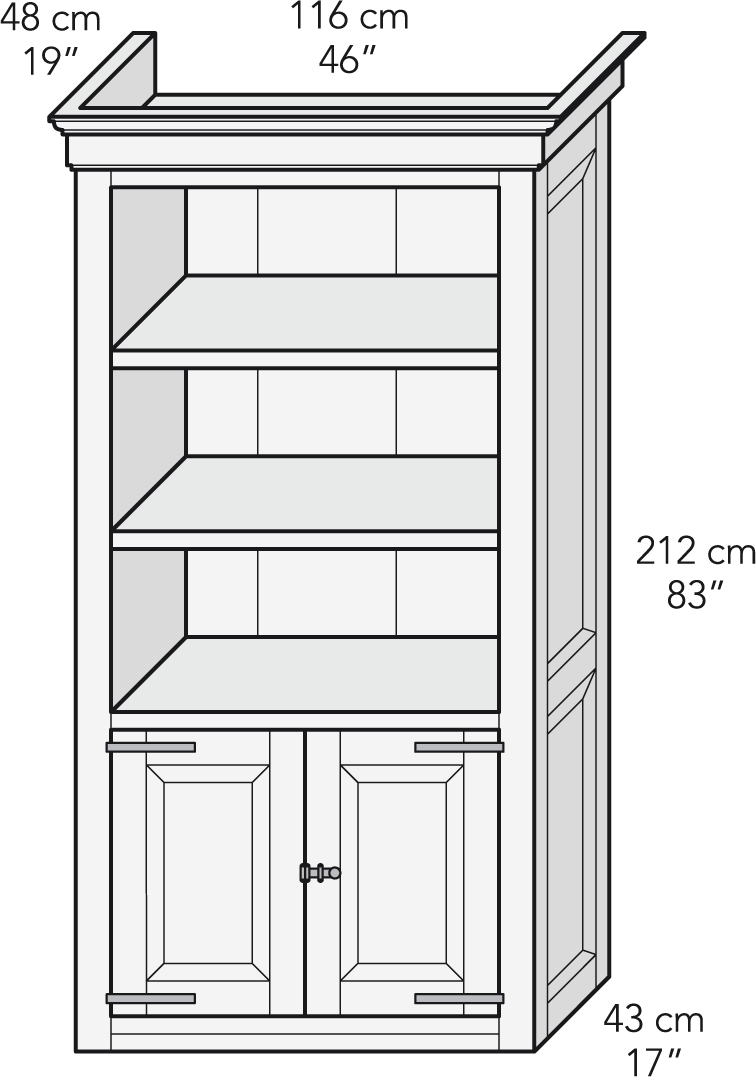 Módulo librero puertas