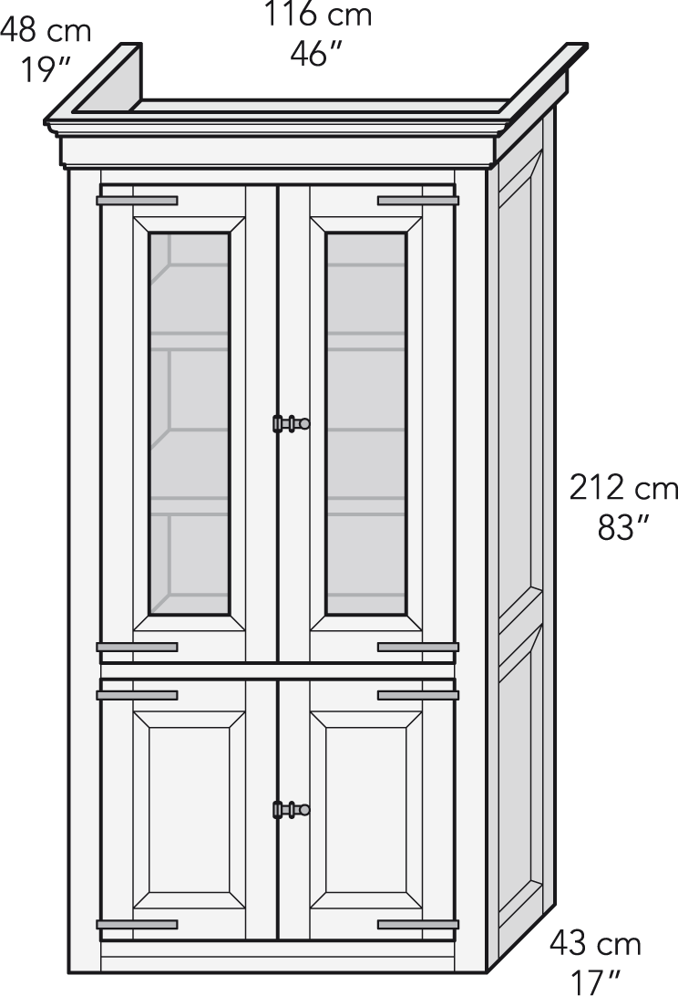 Módulo vitrina puertas