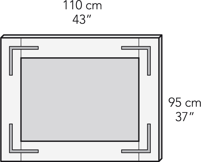 Marco recto 110 x 95 cm