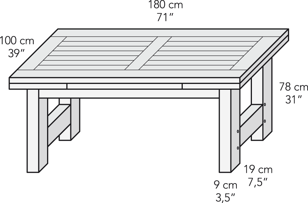 Mesa extensible 180 x 100 cm